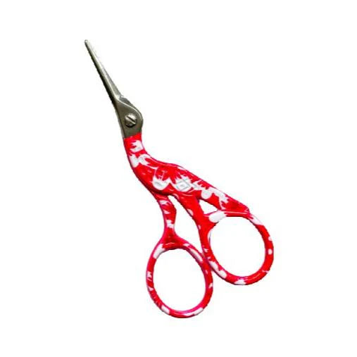 Penny Linn Crane Embroidery Scissors (small)-Red