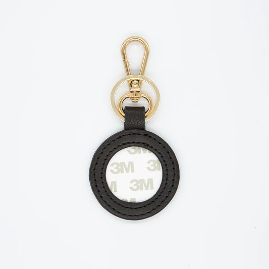 Leather Self-Finishing Round Key Fob