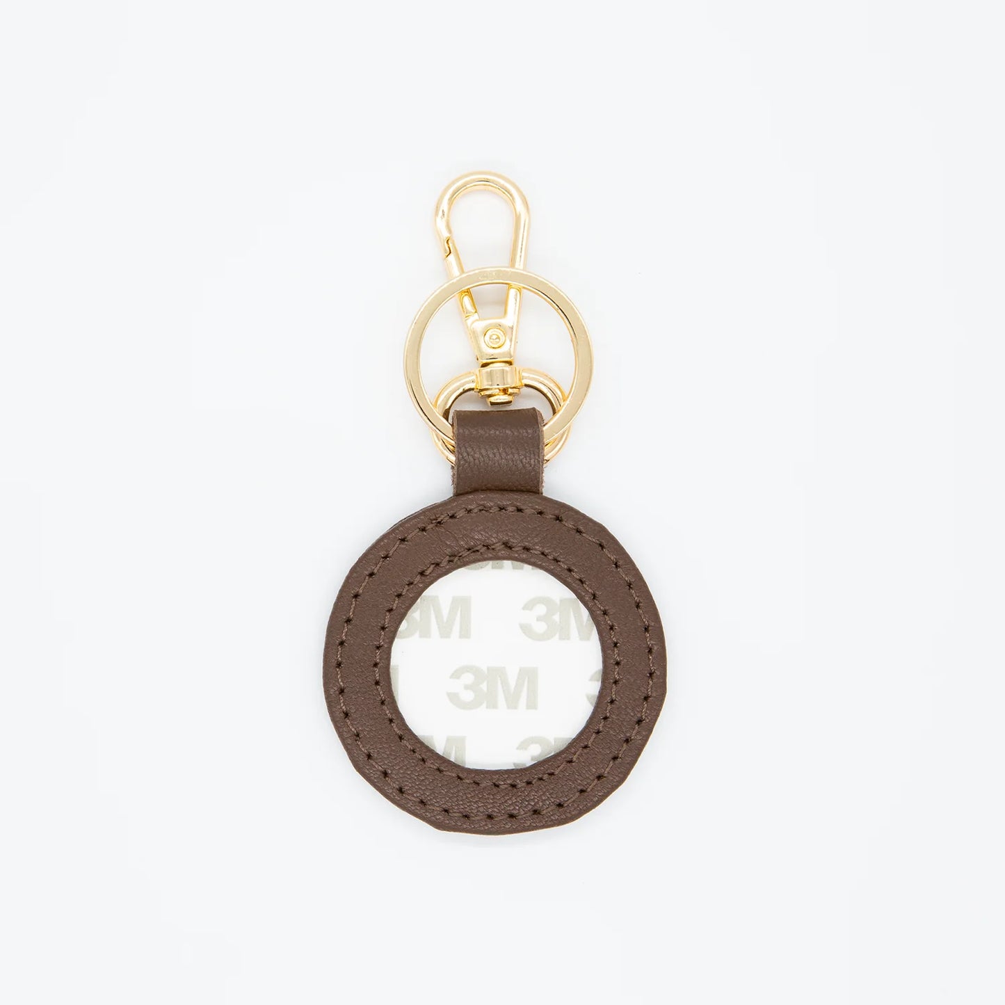 Leather Self-Finishing Round Key Fob