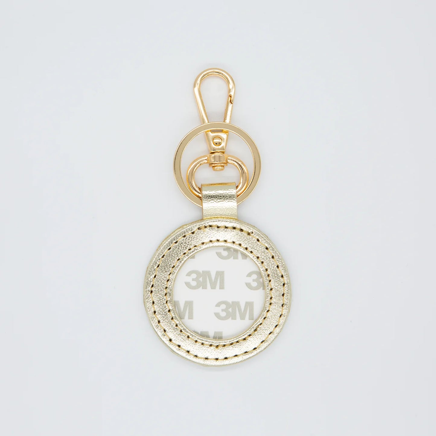 Leather Self-Finishing Round Key Fob