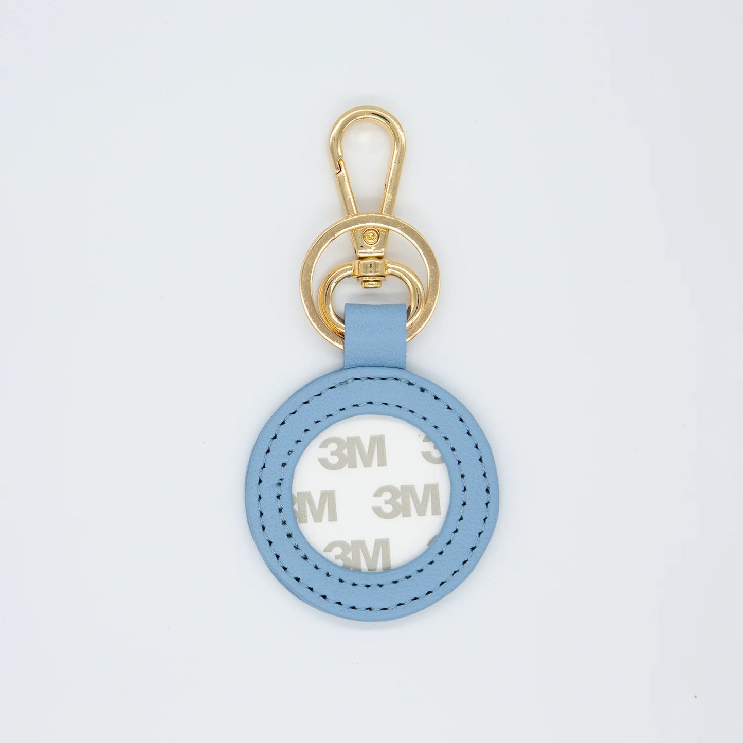 Leather Self-Finishing Round Key Fob