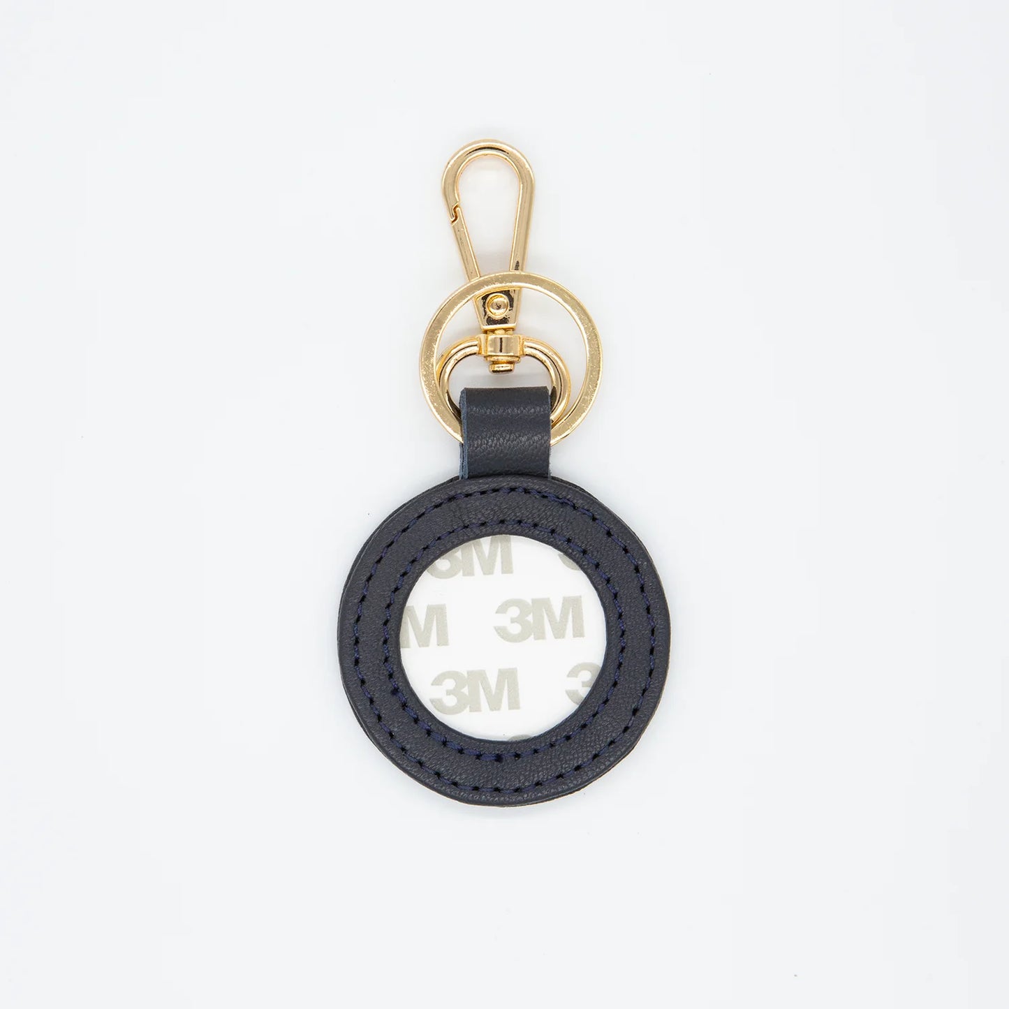 Leather Self-Finishing Round Key Fob