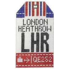London Heathrow Retro Travel Tag