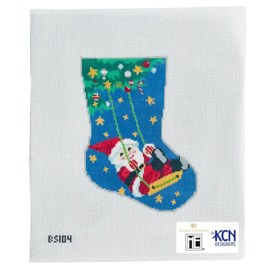 Swing Santa Bauble Stocking